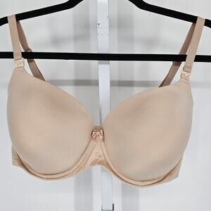 Gilligan & O'Malley Womens Sz 38DD Nursing T Shirt Bra Solid Beige